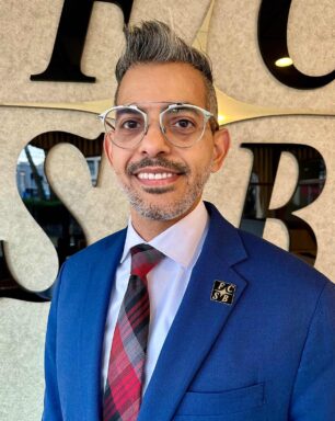 decorative. Portrait of Business Development Officer Virgilio Baez